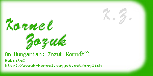 kornel zozuk business card